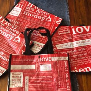 Four (4) Large Lululemon Shoppers